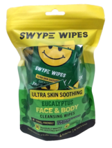 Sealed  SWYPE WIPES  Eucalyptus Face &amp; Body Cleansing Wipe 30WIPES A PACK  - $11.76