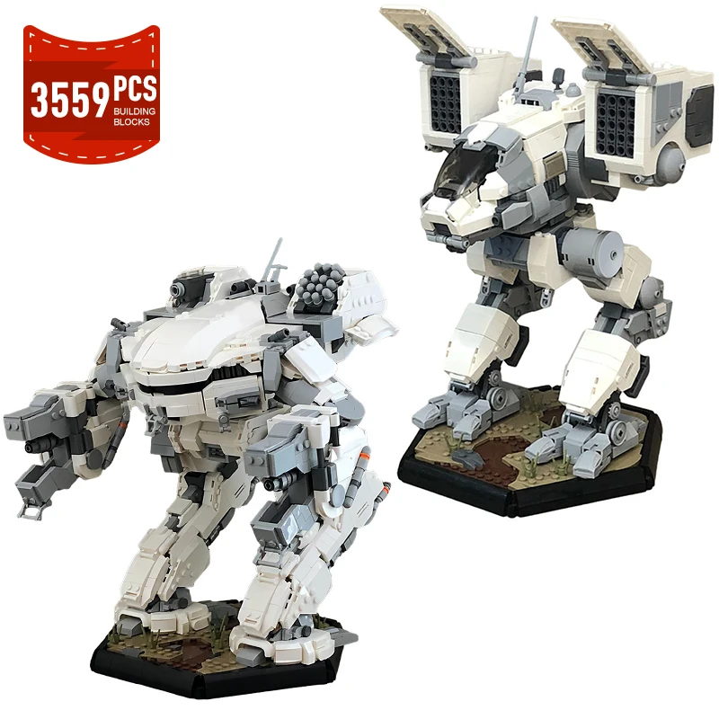 MOC BattleTeched Mech Robot Building Block Game Action Fugures Catapulted King - £131.76 GBP+