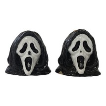Scream Mask Candle Taper Vintage Holder Ghost Face Halloween Scary Black White - £19.45 GBP