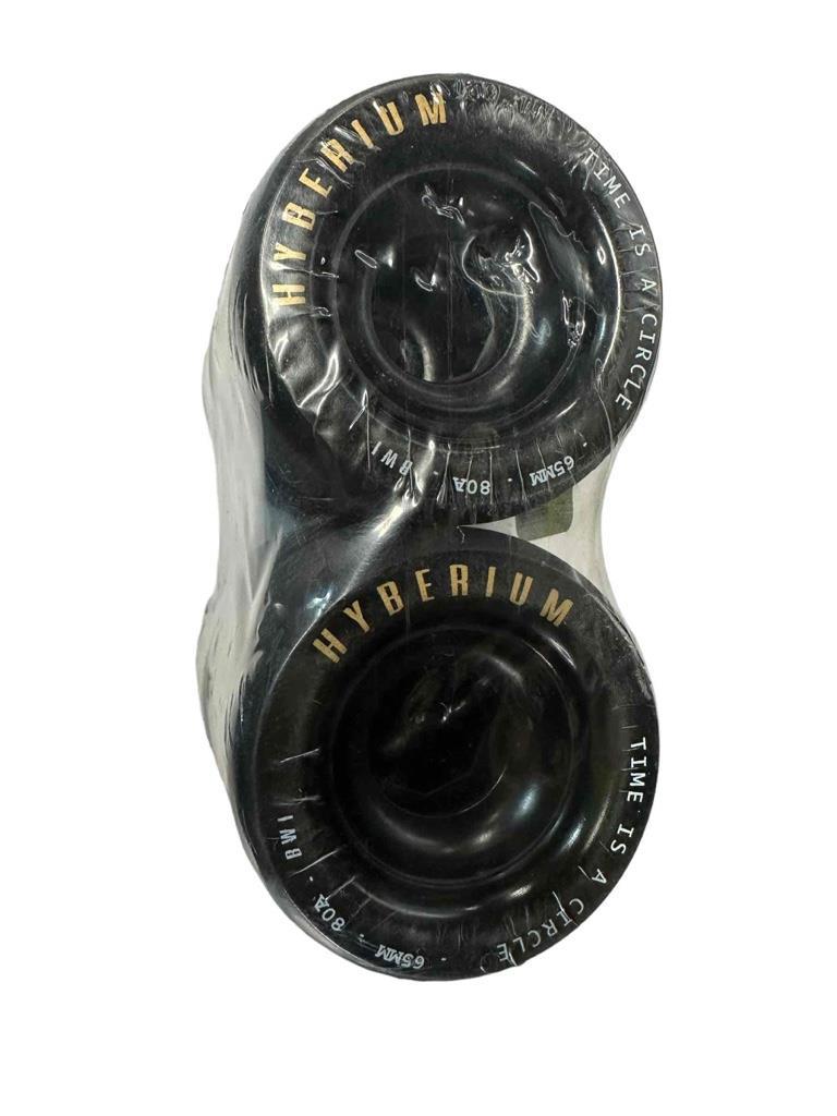 Primary image for NEW 4 Hyberium 65mm Wheels 65mm 80A Black Longboard SkateBoard Wheels Blackholes