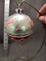 Vintage Shiny Brite Glittered Cherry Blossoms Mercury Glass Christmas Ornament - £13.34 GBP