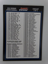 2010 Bowman Chrome #2 of 3 Unmarked Checklist Baseball Card - $1.00