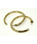 House Of Harlow 1960 Etched Hoop Earrings - $45.46 CAD