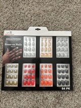 Way to celebrate press on nails 84 pack age 6+ Square Halloween Inspired - $16.82