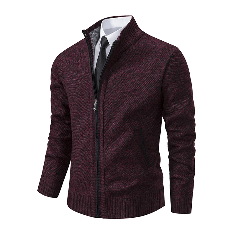 Autumn Winter Knit Vests Men Stand Collar Solid Color Knitted Sleeveless... - $808.31 MXN