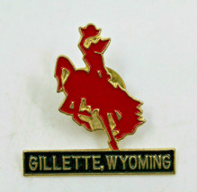 Gillette Wyoming Horse Cowboy WY Collectible Pin Pinback Travel Souvenir... - $14.53