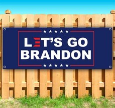 BUY1 GET1 Free Item Lets Go Brandon Advertising Vinyl Banner Trump Biden Funny - $37.99+