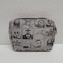 Nightmare Before Christmas Small Gray Black Zip Pouch Bag 4&quot; x 5&quot; Change... - $12.77