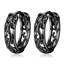 Male Retro National Style Earrings Men&#39;s Hoop Earrings New Trend Punk Dragons St - $13.14