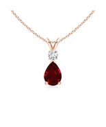 ANGARA Ruby Teardrop Pendant in 14K Solid Gold ( Grade: AAAA | 0.8 Ct) - $3,134.82
