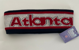 Atlanta 404 Earwarmer Headband Wrap White Red Navy Knit - £10.46 GBP