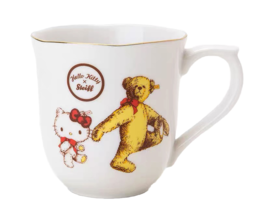 2017 Sanrio Hello Kitty x Steiff Bear Bear Ceramic Coffee Mug - $70.19