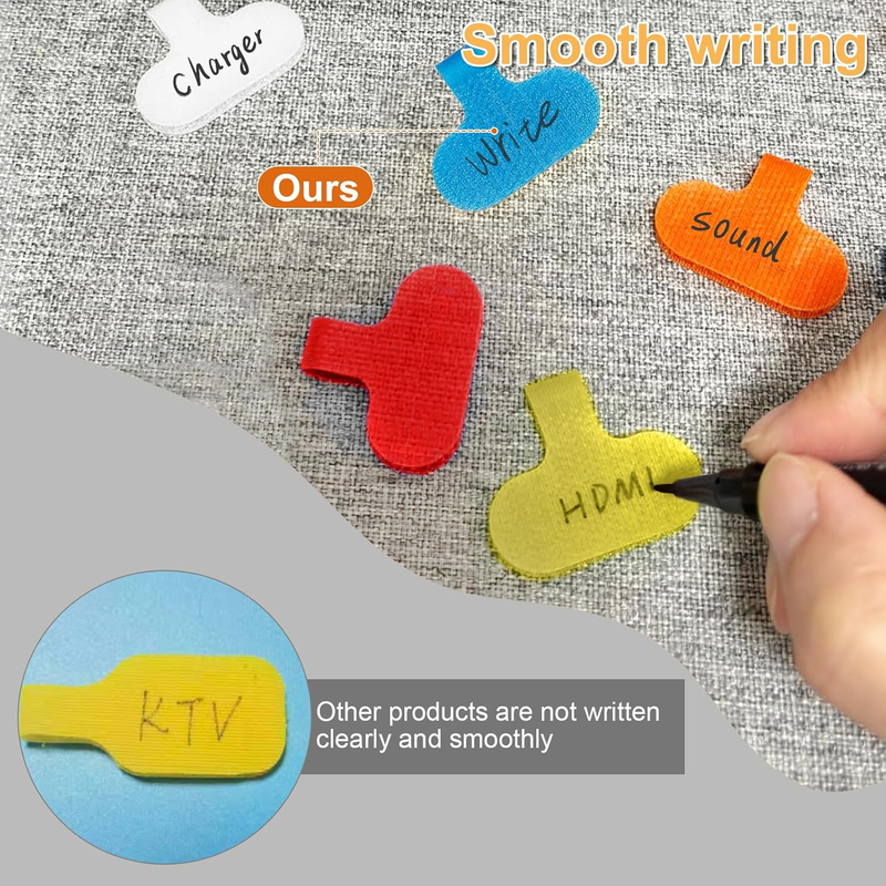 32 Pcs Multi Color Durable Cable Lables with Writable Surface,Waterproof Wire La Item image 3