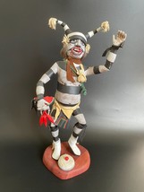 Hopi Carved 15&quot; Koyala (Koshari) Clown Kachina with Watermelon by Andrew... - $1,450.00