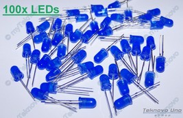 100x Blue Color LED WET Diffused Round Style 5mm 2.6 - 3.0 V 15mA - USA - $6.34