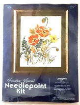 Vintage Candamar Something Special Poppies Needlepoint Kit 30114 8&quot; x 10&quot; NOS - £27.35 GBP