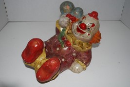 Vintage Chalkware Reclining Clown Bank - $14.85