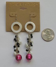 Erica Lyons Linear Wire Earrings with Shells and Beads - £4.73 GBP