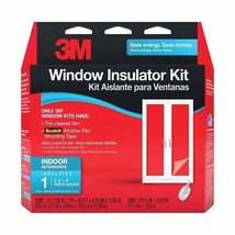 3M #2144W6 Clear Plastic Indoor Window Insulation Kit For 9&#39; ft. L X 0.75 mil T - £12.26 GBP