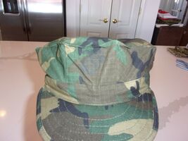 MARINE CORP USMC WOODLAND BDU UTILITY CAP COVER HAT 8 POINT EGA XL TYPE 1  - $34.19