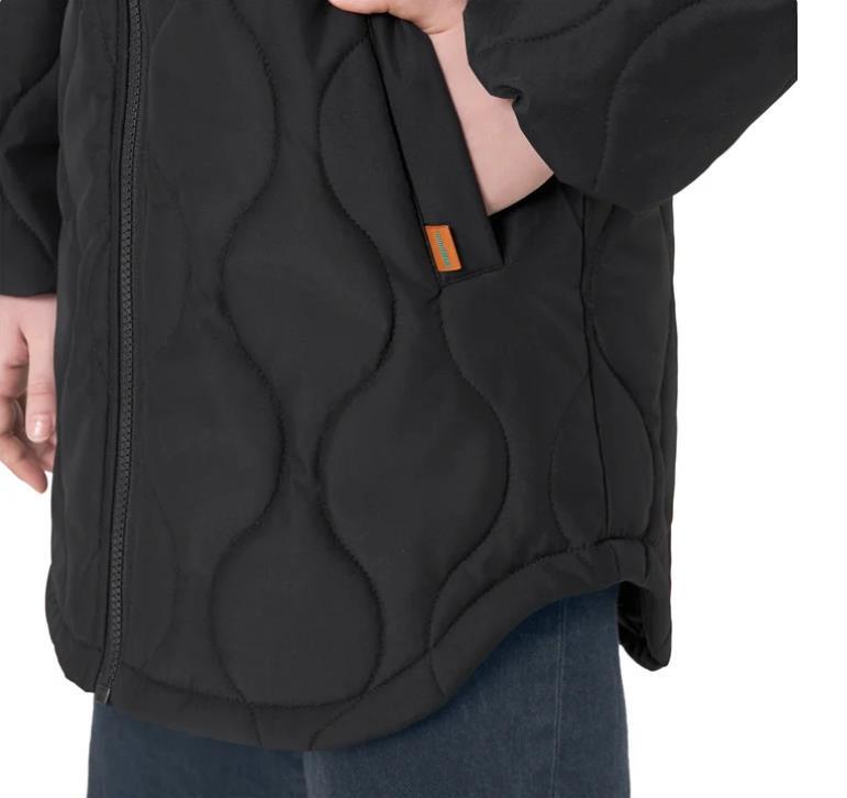 Mondetta Girls Boys Quilted Jacket Black Pockets Wind Water Resistant Curved Hem Item image 4