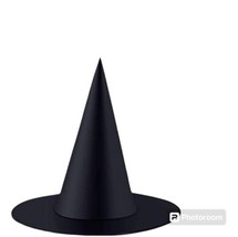 (16) Black Fabric Halloween Witch Hats Hanging Decor - $11.87