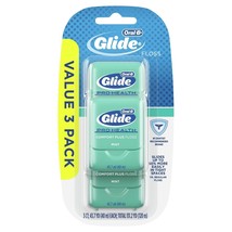 Oral-B Glide 3-PK PRO-HEALTH Comfort Plus Dental Floss Mint Wax Coating. Genuine - £9.58 GBP