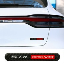 5.0L Coyote V8 Black Carbon Fiber Car Emblem Badge Sticker Protector Guard 1Pc - £6.98 GBP