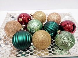 (10) Thanksgiving Fall Christmas Tree Ornaments Sage Green Gold Wreath Decor 2.5 - $16.82