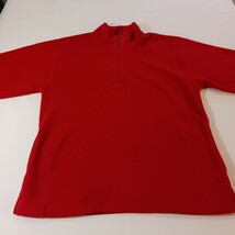 Sun River Khakis Men's 1/4 Zip Long Sleeve Pullover Red Sweatshirt Size Medium image 7