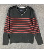 Buffalo David Bitton Sweater Men&#39;s Large Striped Pullover Cotton Blend L - €11,99 EUR
