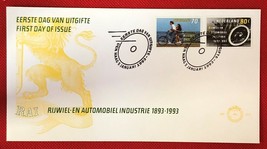 ZAYIX - 1993 Netherlands 821-822 / Mi 1460-61 FDC  - Bicycle and motor industry - £1.40 GBP