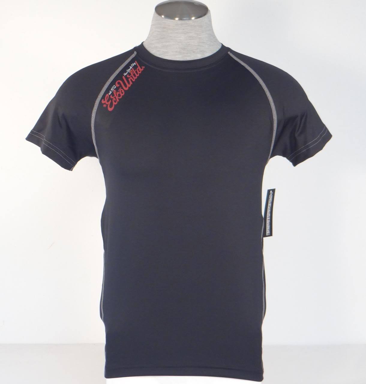 Ecko Unltd Moisture Wicking Black Short Sleeve Body Fit Tee Shirt Men's NWT - $26.99