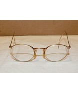 Antique Eyeglasses Almost Round Style Gold Frame Vintage Spectacles &amp; Ca... - £70.47 GBP