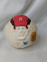 Wendys Kids Meal Toy 1985 Baseball Player Ball Goofy Face 3 Inch - £3.88 GBP