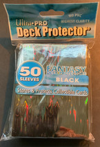 Ultra Pro 2003 FANTASY Black Deck Protector 50 Card Sleeves Sealed Pokemon MTG - £26.58 GBP