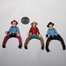 Lot of 3 Schleich Western Horse Riders Cowgirls Rodeo Riders Pigtails Chaps Hats - $35.95