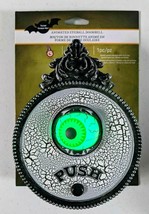 Gemmy Halloween Animated Eyeball Doorbell Spooky Bat Led Light Up Multi ... - $14.84