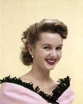 Debbie Reynolds cheerful smile in off shoulder gown hair pulled back 8x10 Photo - £6.38 GBP