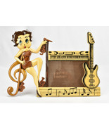 Vintage Betty Boop Guitar Music Hand Carved Wood Picture Frame  - $922.54 MXN