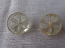 Large Clear Snowflake Designed 1 back loop Round 1 inch Buttons (#3594) - $8.99