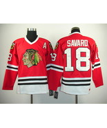 Blackhawks #18 Denis Savard Jersey Old Style Uniform Red - €42,55 EUR