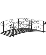 Outdoor Heavy Duty Black Metal Arch 7-ft Garden Bridge with Side-Rails - $6,630.72 MXN