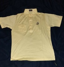 Mens Vintage Georgia Tech Short Sleeve Polo T-Shirt Yellow Size L Rambli... - £54.72 GBP