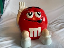 M &amp; M Red Sculpted Candy Mars Ceramic Benjamin &amp; Medwin Cookie Jar I&#39;m B... - $23.01