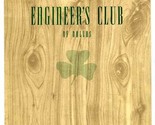 Engineers Club of Dallas Texas Menu 1951 Truman Salad - £75.15 GBP