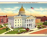 Passaic County Courthouse Paterson New Jersey NJ UNP Linen Postcard V11 - $2.92
