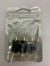 Gold Plated Triple Phono Plug Coupler, RadioShack RCA to RCA Female to F... - $7.99