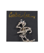 Skeleton Pin Brooch Movable Silver-tone Punk Rock Goth Steam Punk Cookie... - £8.14 GBP