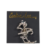 Skeleton Pin Brooch Movable Silver-tone Punk Rock Goth Steam Punk Cookie... - $10.36